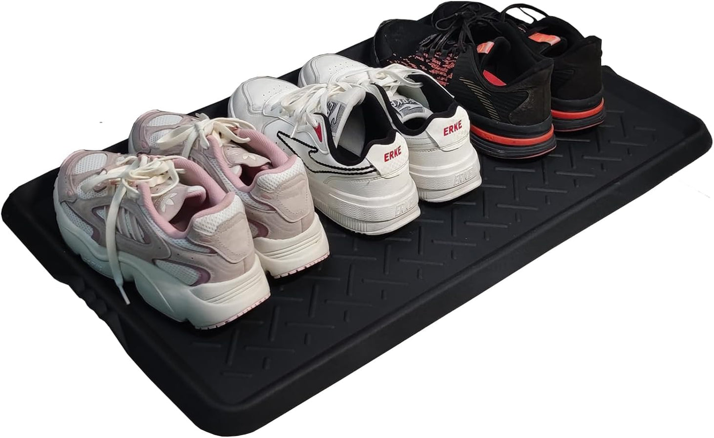 Rubber Boot Tray Shoes Tray for Entryway Multipurpose Boot Mat Trays with Raised Edge Indoor Outdoor Boots Mat for Shoes 27.5x16 Inches (1 Pack)