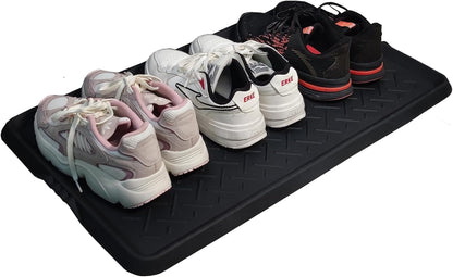 Rubber Boot Tray Shoes Tray for Entryway Multipurpose Boot Mat Trays with Raised Edge Indoor Outdoor Boots Mat for Shoes 27.5x16 Inches (1 Pack)