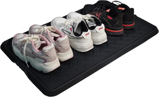 Rubber Boot Tray Shoes Tray for Entryway Multipurpose Boot Mat Trays with Raised Edge Indoor Outdoor Boots Mat for Shoes 27.5x16 Inches (1 Pack)