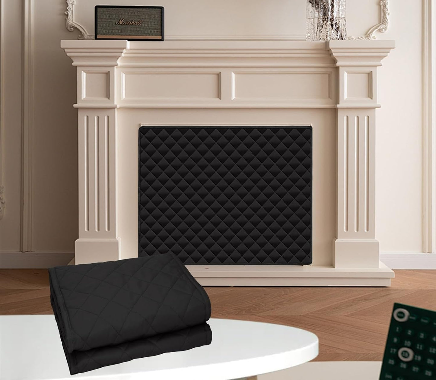 Magnetic Fireplace Draft Stopper Cover, Blocks Drafts & Heat Loss | 39.5x32 Inches, Stops Cold Drafts, Keeps Warm In, Energy Saving, Lowers Heating Cost, Magnetic, Fits Metal Fireplaces