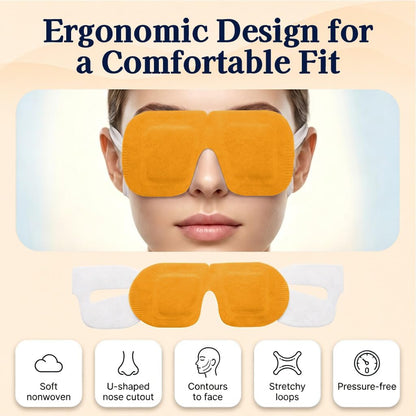 30 Pack Self-Heating Steam Eye Masks for Dry Eyes: Moist Heat Warm Compress