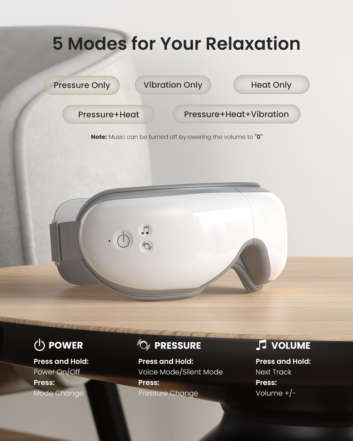 RENPHO Eyeris 1 Eye Massager with Heat, Heated Massage Eye Mask