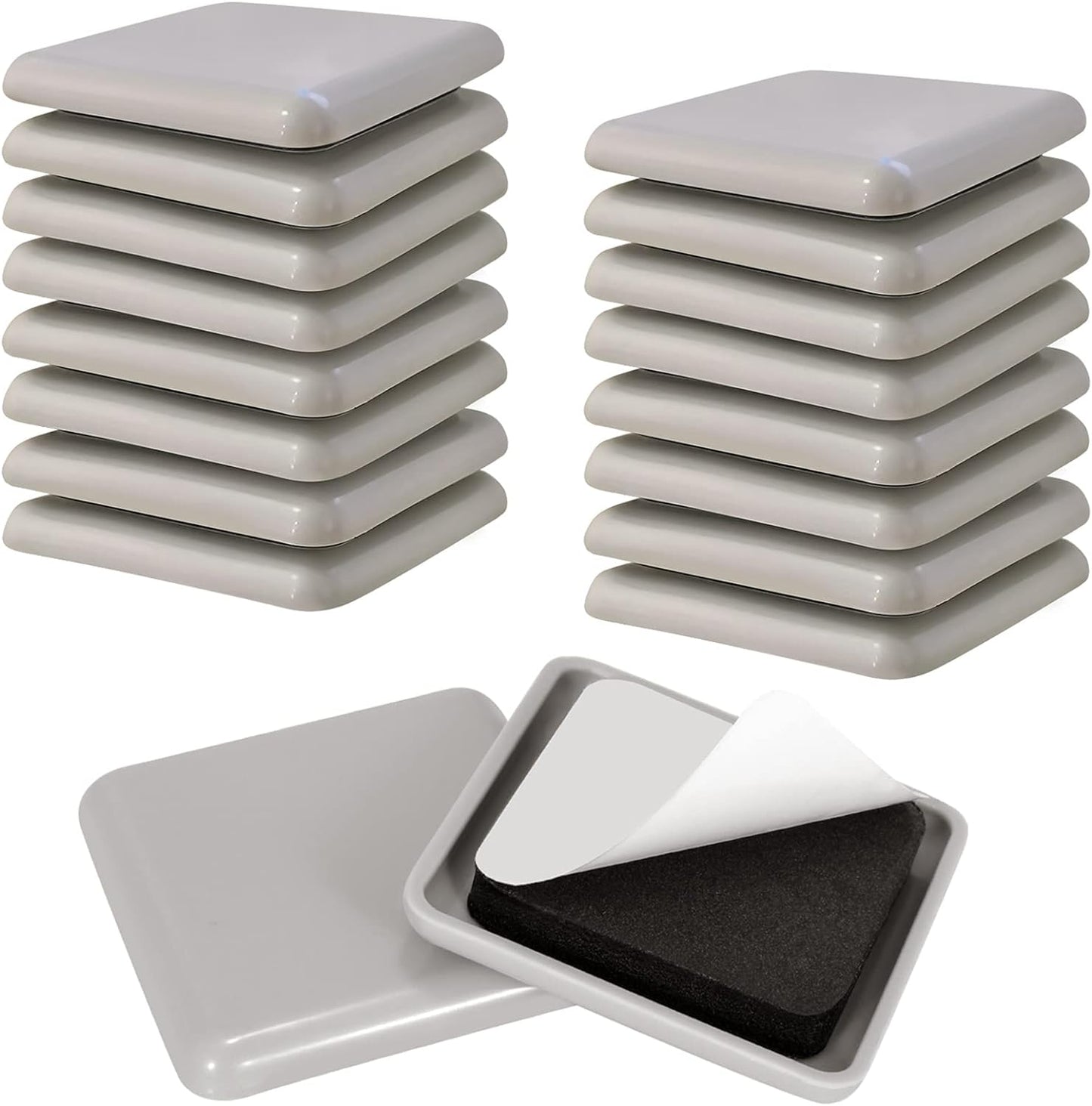 Furniture Sliders for Carpet 16 PCS - 3 1/2" | Heavy Duty Furniture Movers Sliders, Reusable Moving Pads, Easily and Safely Move Any Item, Floor Protection