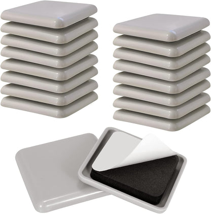 Furniture Sliders for Carpet 16 PCS - 3 1/2" | Heavy Duty Furniture Movers Sliders, Reusable Moving Pads, Easily and Safely Move Any Item, Floor Protection