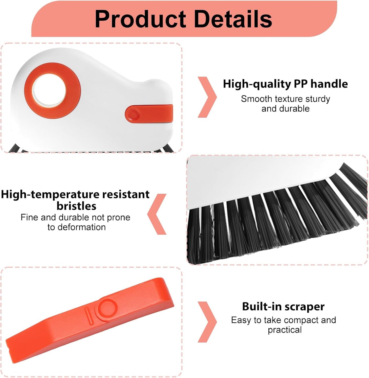 2 Pcs 2 in 1 Window Track Cleaner, Groove Cleaning Brush | Effective window sill cleaner for sliding door tracks and glass door grooves, home, bathroom, kitchen, and narrow crevices