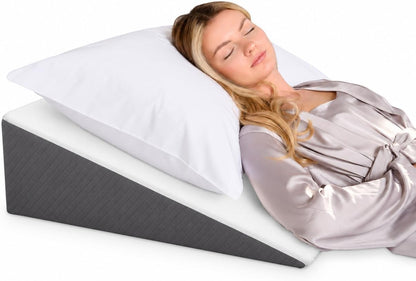 Kolbs Leg Elevation Pillow for After Surgery | Flat Top Bed Wedge Bolster Pillow for Legs | Foot, Knee, Ankle Elevation Post Surgery (Flat Top 7" Height)