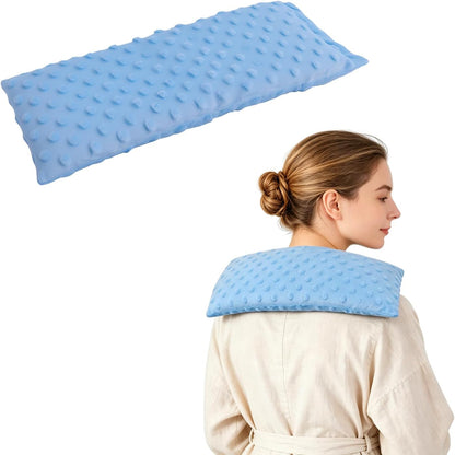 Microwavable Heating Pad with Washable Cover, Flaxseed Microwave Hot Pack, Moist Heat Compress Pillow for Hot & Cold Therapy, Non-Electric & Portable, 11.81 x 5.9 Inch