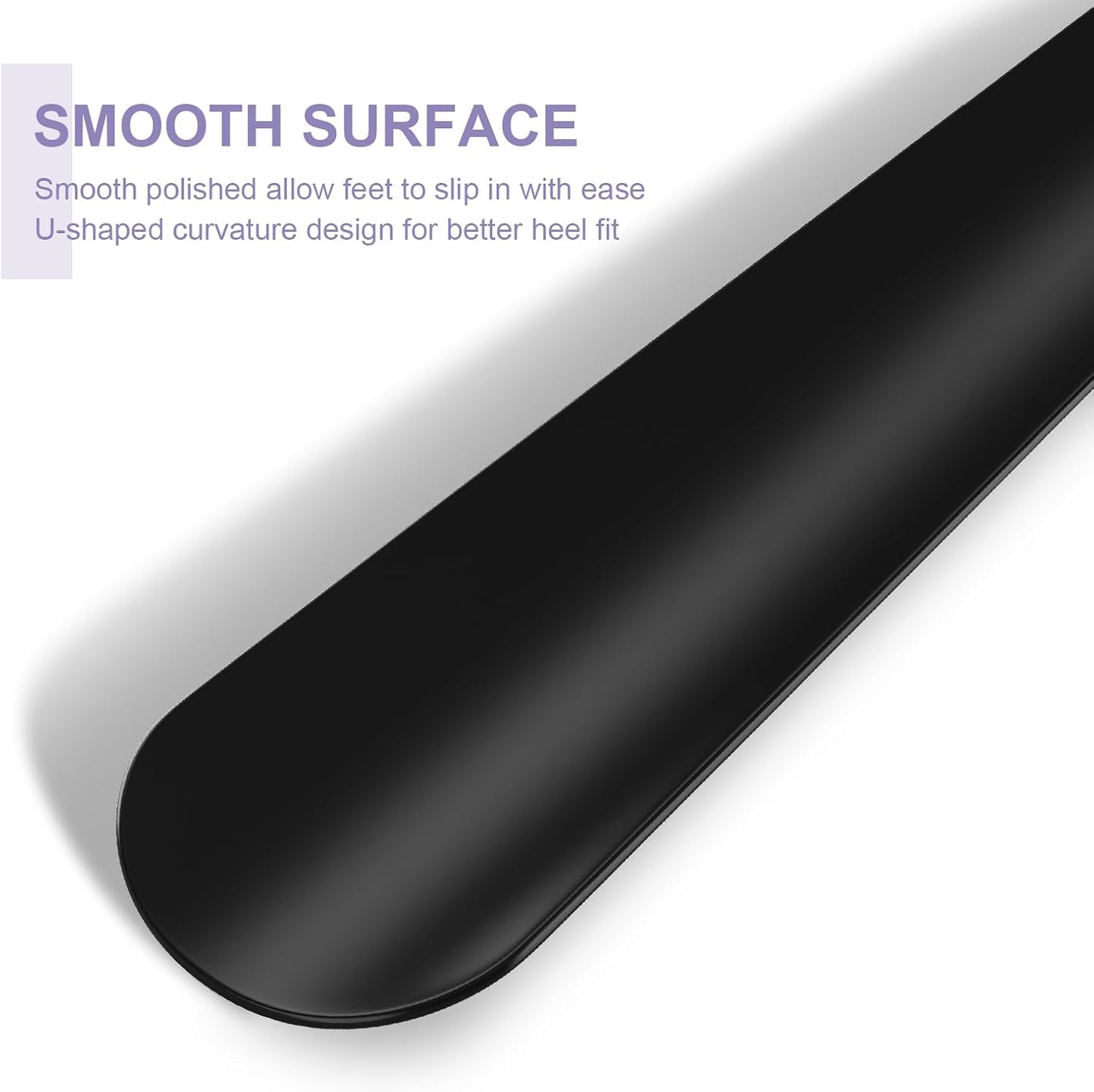 16.5 Inch Long Handle Shoe Horn for Seniors Men Women Kids, Metal Shoe Horns for Boots