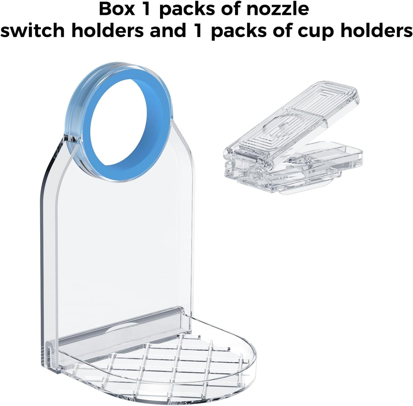 Clear Laundry Detergent Dispenser Cup Holder & Nozzle Force-Saving Switch, Drip Catcher, Soap Dispenser, laundry room organization decor (1 Pack)