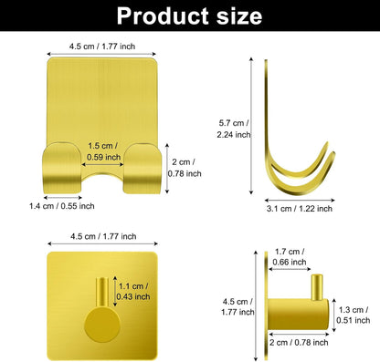 CGBE Shower Holders for Razors, 2 Pack Squeegee Holder and 2 Pack Razor Holder, Razors Holder for Shower Heavy Duty Waterproof Hook for Squeegee Loofah - Black