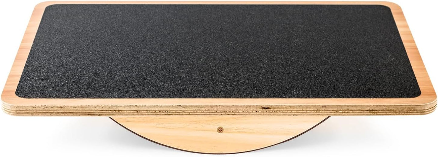 StrongTek Wooden Balance Board, Basic Rocker or Advanced 360° Wobble | Beginner-to-Advanced Options, Non-Slip Surface, Ankle Rehab, Physical Therapy, Core Stability and Balance Training