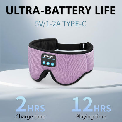Sleep Mask Bluetooth 5.4 Headphones Soft Wireless Headband Eye Mask Blackout with Microphone (Emerald)