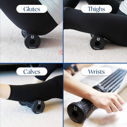 Tumaz Foot Roller & Massage Ball 3-in-1 Set | Foot Roller, Spiky & Lacrosse Balls | Ergonomic Design | Deep Tissue Massage | Foot Relaxation & Recovery