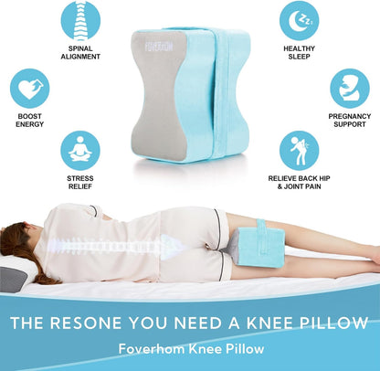 foverhom Memory Foam Knee Pillow Orthopedic Leg Support Pink