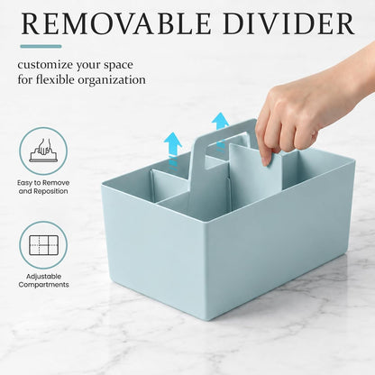 Anyoifax Portable Shower Caddy with Removable Compartment, Large Gray | Plastic Shower Basket Bathroom Caddy Organizer with Handle, College Dorm Storage, Baby Bath Essential, Cleaning Supply Caddy