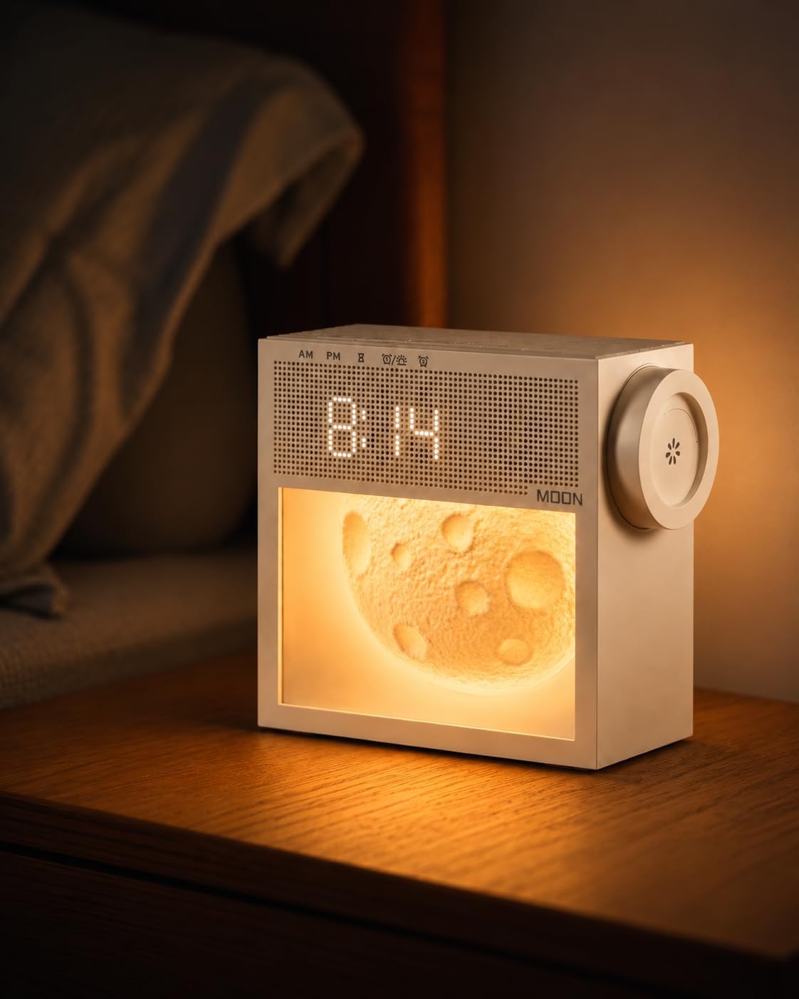 Sunrise Alarm Clock with White Noise Sound Machine, Wake Up Light & Moon Dimmable Night Light, 20 Sleep Sounds, Dual Alarms, Sleep Timer, Bedside Clock for Heavy Sleepers, Adults, Teens