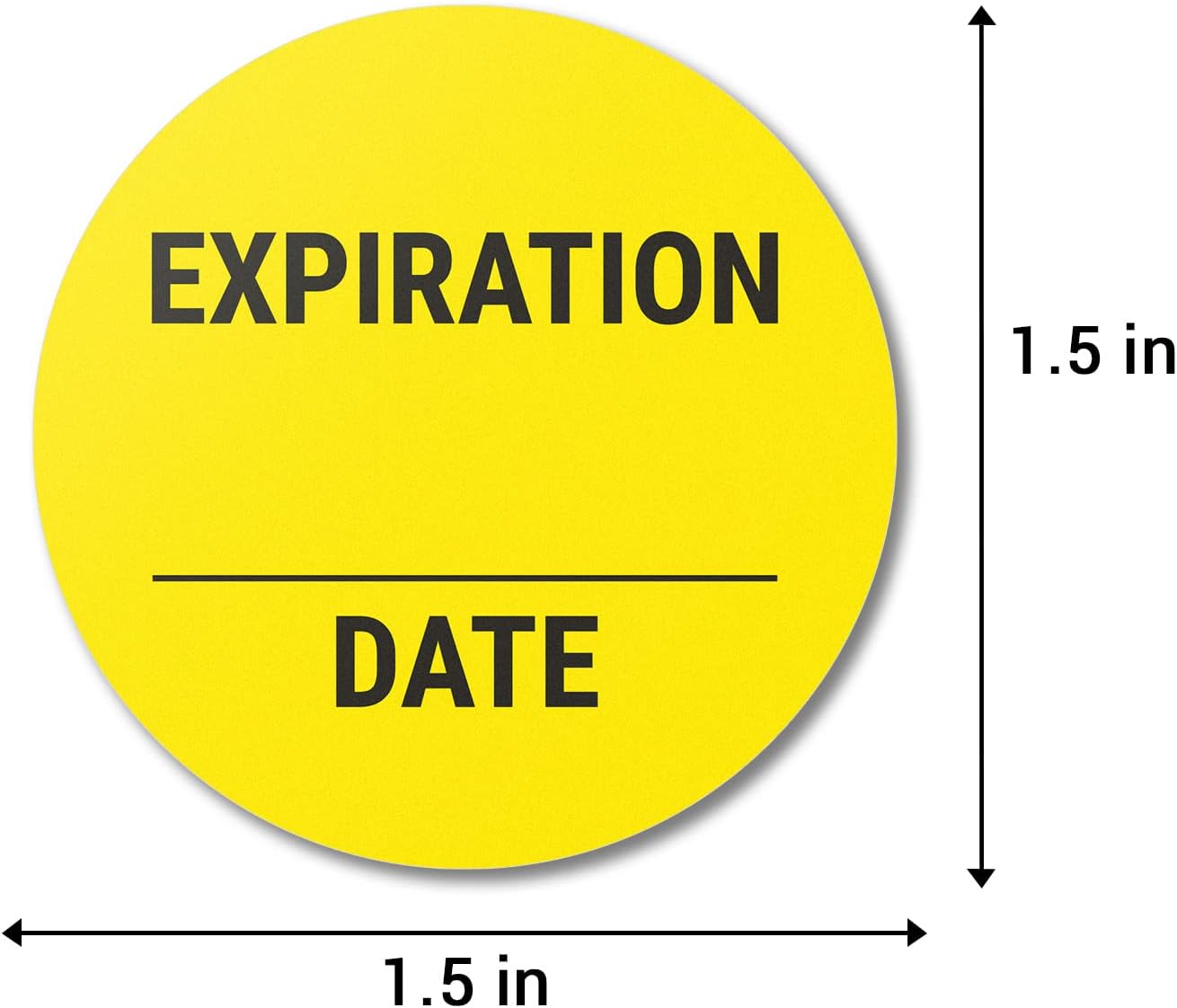 Sell By/Expiration Food Date Labels (1.5 inch, Round - 300 Labels) | Sell by Date Stickers for Food Service, Food Rotation, Best Before Prep Sticker with Writable Blank Space