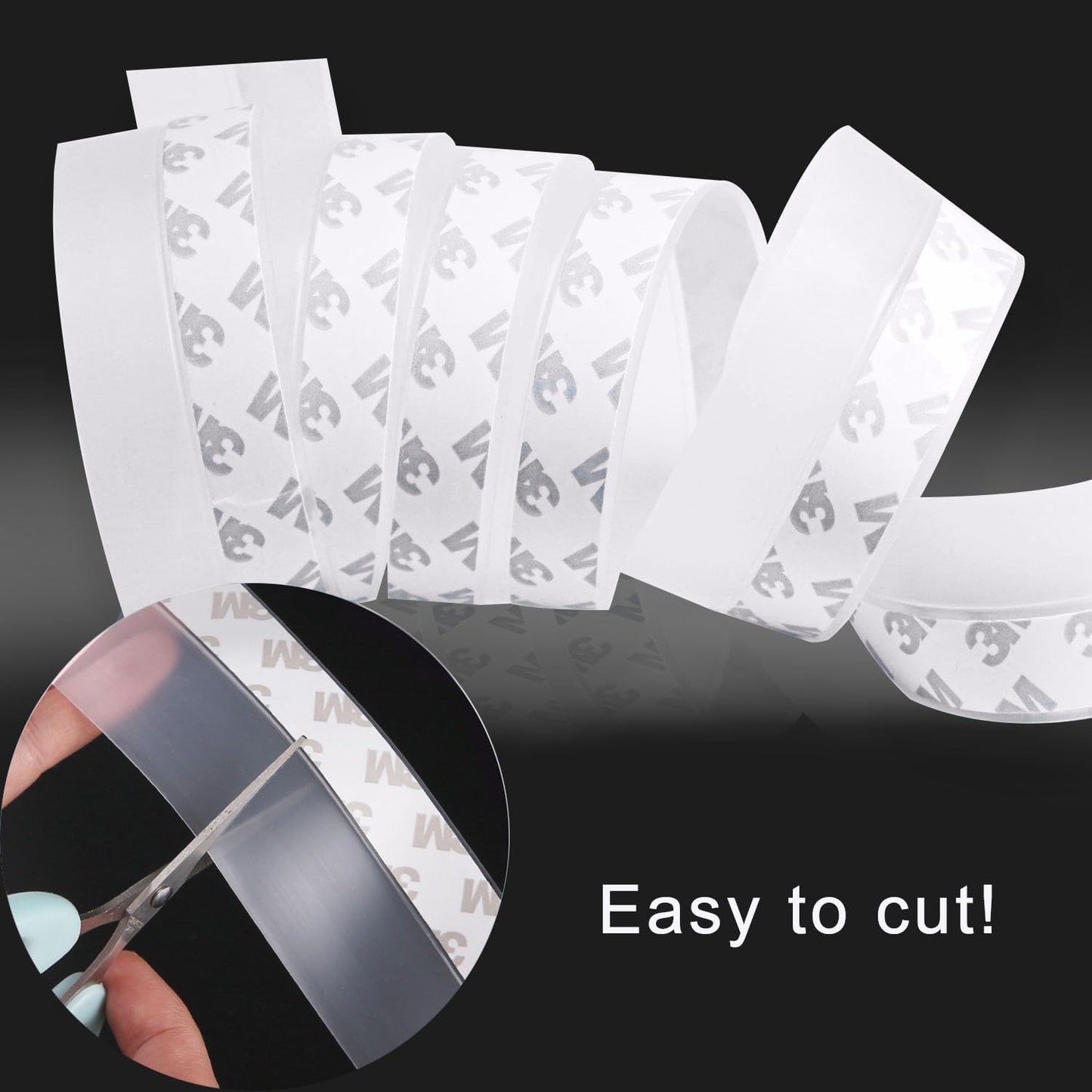 Silicone Clear Weather Stripping Door Seal, Silicone Seal Strip, Sliding Door Seal Weather Stripping, Door Draft Stopper for Side of Door, Self-Adhesive Insulation Tape for Gaps (25mm;26Ft)