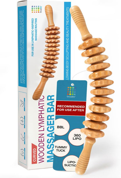 Bruizex Lipo Roller Lymphatic Drainage Massager, Massage Tool for Stomach