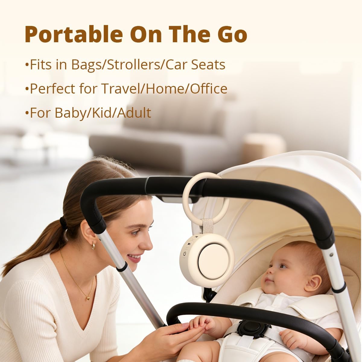 Portable Sound Machine Battery White Noise Machine Baby Shushing Sleep Machine with 30 Soothing Sounds for Baby Kids Adults Pets 4 Timers Memory Function Pink Noise Machine for Home Travel Office