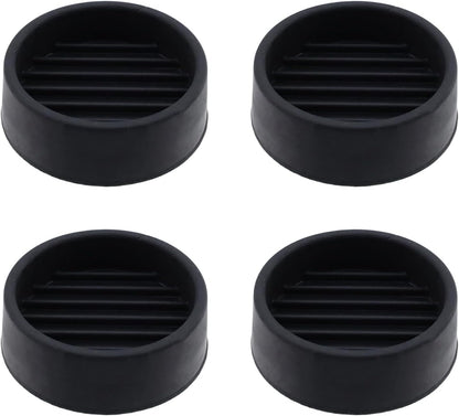 Semetall 1.5 Inch Rubber Caster Cups 8 Pack Black | Non Slip Furniture Coasters Floor Protectors for Bed Couch Table Chair