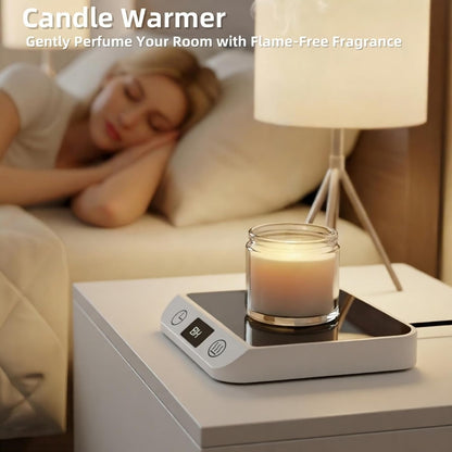 Coffee Mug Warmer & Candle Warmer 2-in-1, 46W Smart Cup Warmer for Desk | 6 Temperature Settings, 12-Hr Timer & 4-Hr Auto Shut-Off, Gift for Coffee Lovers, Home Office & Desk Warmer