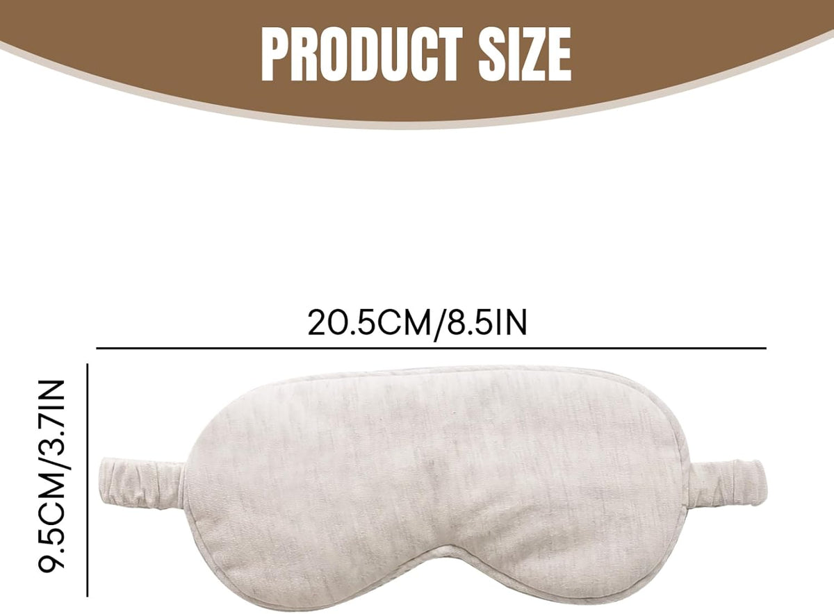 Eye Masks for Sleep, Beige Cotton Sleep Mask Lightweight and Comfortable Elastic Eye Mask for Nighttime Sleeping, Traveling Suitable for Men Women