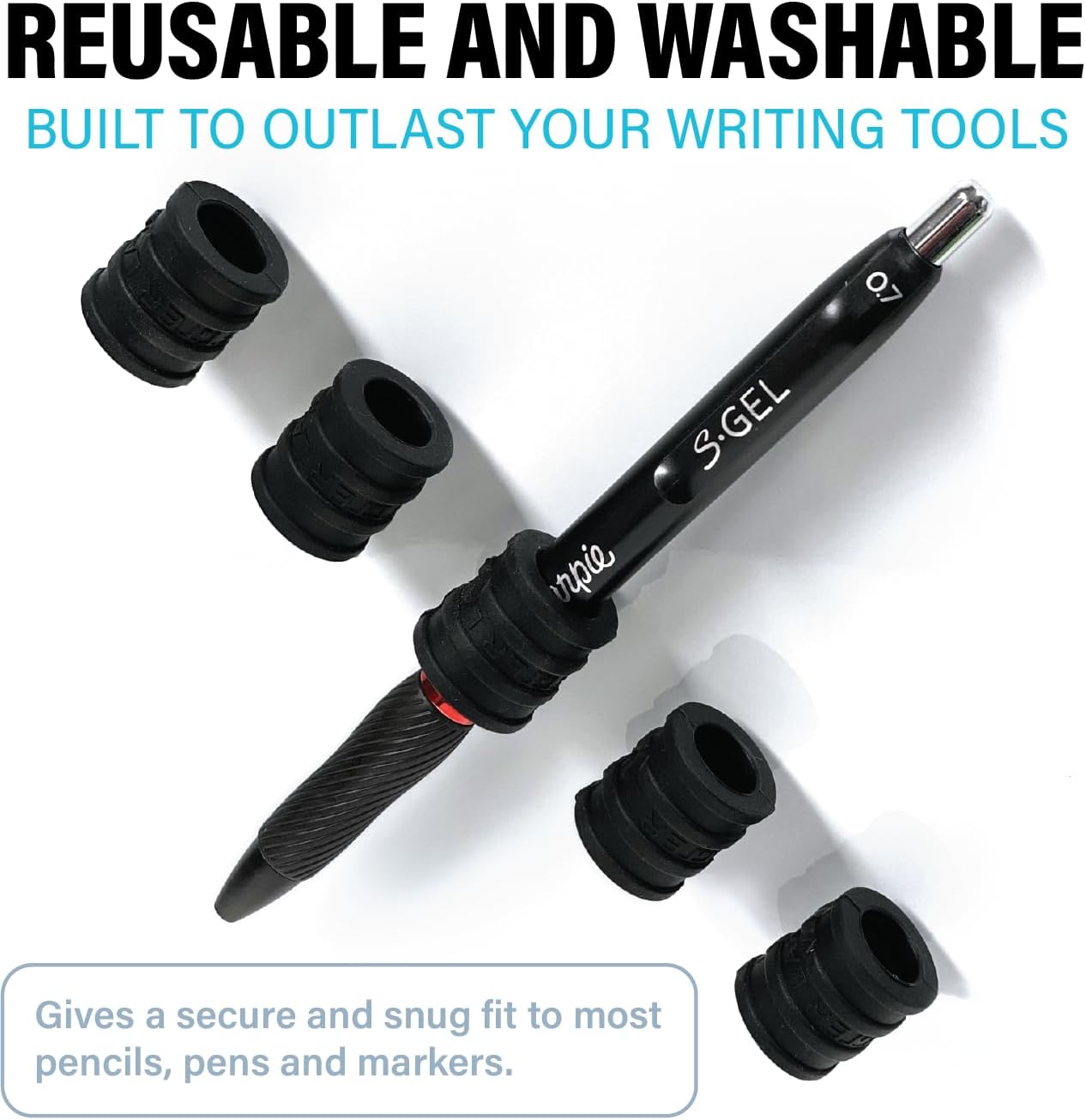 Stick-O Pen Magnetic Pen Pencil Holder - Holds Most pens, Pencils, and Thin Markers. Ideal for Fridges, Task Boards, Workshops, Classrooms, Offices, and Kitchens. (Three Pack)