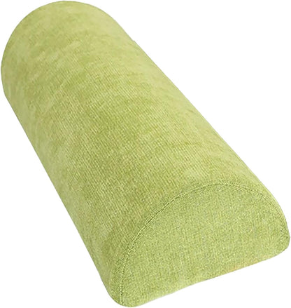 1/2 Pack Half Moon Bolster Pillow for Legs, Knees, Lower Back and Head | Lumbar Support Pillow for Bed, Sleeping | Semi Roll for Ankle and Foot Comfort - Machine Washable Cover(09,M:50x17x9cm)