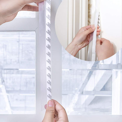 Silicone Seal Strip,Weather Stripping for Door or Window,Weatherproof Soundproof Self Adhesive Door Strip Bottom, Door Draft Stopper Silicone Strip Tape (Black Length 16.5 Feet Width 45mm)
