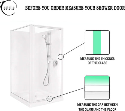 eatelle Shower Door Bottom Seal with Drip Rail for 3/16 (5mm) Thick Glass, 36" Long Sweep - Ultra Clear Polycarbonate