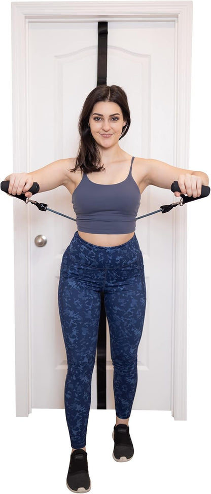 Anchor Strap for Resistance Band Exercises, Heavy Duty Door Gym Band,Full Body Multi-Point Home Gym, Portable Workout Equipment, Easy to Instal, No Hardware Necessary