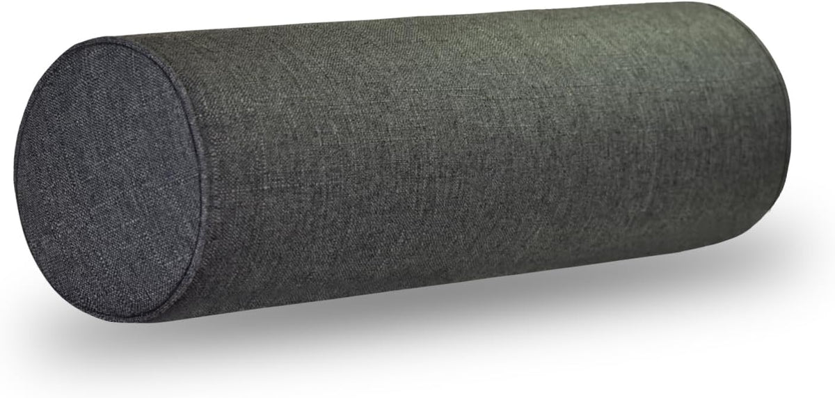 Tinbolunce Neck Roll Pillowcases with Zipper - Full Moon Bolster/Round Cylinder Pillow Case Cover for Bedroom, Living Room, Sofa - Solid Color Cervical Throw Pillow Covers
