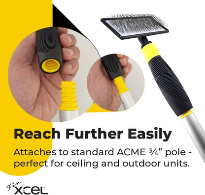HVAC Coil Cleaner Brush for AC Evaporator & Condenser Coil Cleaning | Professional-Level Deep Cleaning, Fin-Safe Design & Extendable Reach