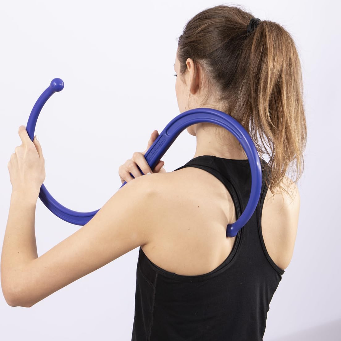 Backnobber II Massager Cane, Cobalt Blue | Deep‑Tissue Self‑Massage Therapy Tool for Neck, Shoulders & Back, Portable, Strong Fiberglass Reinforced Nylon Hook, USA Made