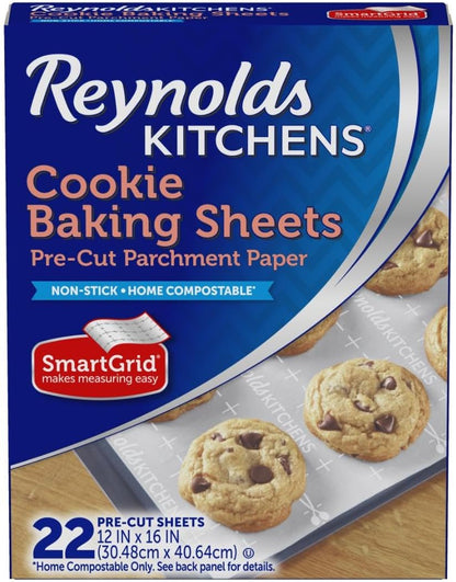 Reynolds Kitchens Air Fryer Liners Disposable, Unbleached Parchment Paper Sheets, 50 Count | Pre-Cut Disposable Parchment Paper Sheets, Fits Round and Square Air Fryers, Safe Up To 400F, Perforated For Better Airflow