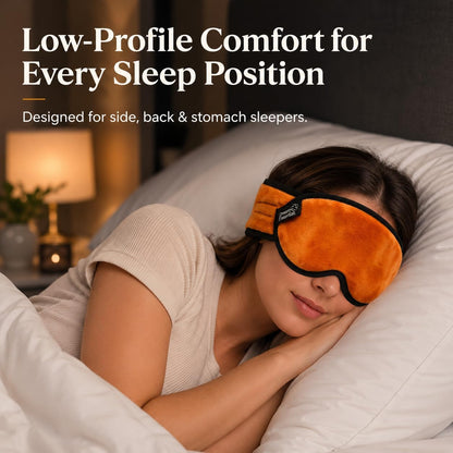 Dream Essentials Utopia Blackout Sleep Mask with Wide Cradle Band, Adjustable Plush Eye Mask for Side Sleepers, Flexible Nose Bridge, Handmade in USA, Travel & Naps