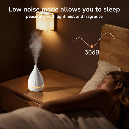 Ultrasonic Essential Oil Diffuser, Home Fragrance Aroma Diffuser with Auto Shut-Off, Color Change Night Light & Ultra-Quiet Operation, BPA-Free Portable Aromatherapy Humidifier for Home (Black)