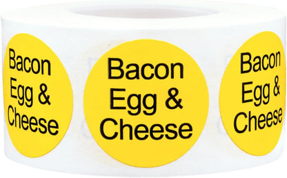 Yellow with Black Carnitas Circle Dot Adhesive Stickers, 1 Inch Round Labels, 500 Total Stickers