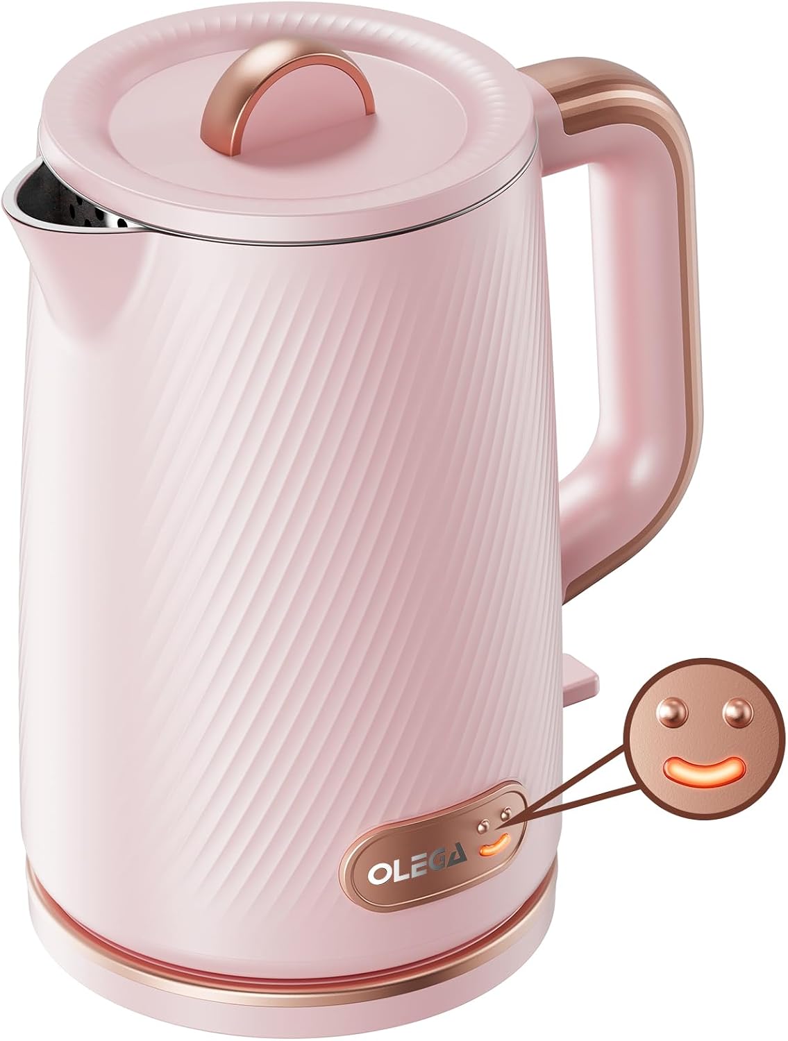 OLEGA Electric Tea Kettle: 1200W Fast Boil Electric Water Kettles 1.5L