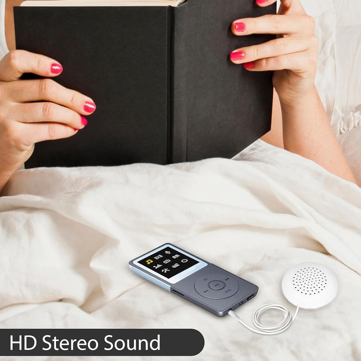 HANYAUKU Pillow Speaker, 3.5mm Mini Stereo Speaker Replacement, White