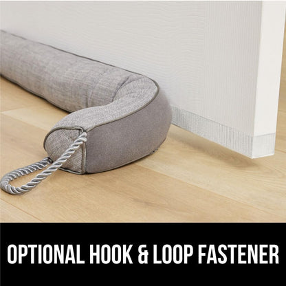 GORILLA GRIP Door Draft Stopper for Bottom of Doors, Cold Air Insulation Sweep, Weather Stripping Seal Noise, Soundproofing, Warmth Sealer, Easy Install Gap Filler, Home Essentials, 32 Inch, Gray