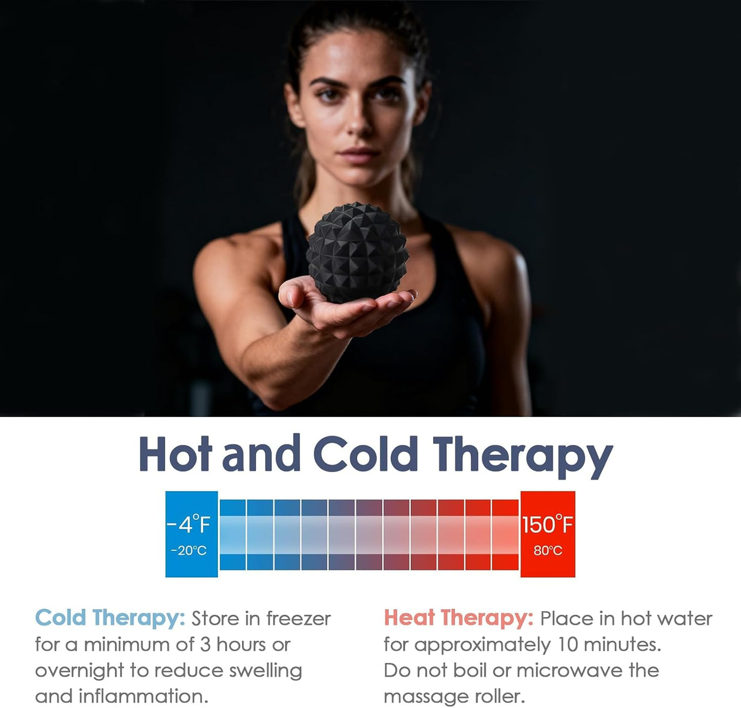 3-Piece Silicone Lacrosse Ball Set for Deep Tissue and Trigger Points - Smooth, Textured, and Spiky Massage Balls for Myofascial Release, Muscle Knots & Plantar Fasciitis