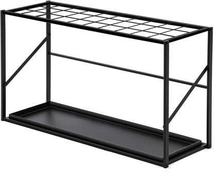 Colingmill Folding Umbrella Storage Stand Rack Holder Organizer Free Standing Umbrella Rack with Removable Drip Tray for Entryway Home Office Hotel Entry Hallway (L35.51 X W11.89 X H19.69 Inch)