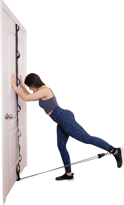 Anchor Strap for Resistance Band Exercises, Heavy Duty Door Gym Band,Full Body Multi-Point Home Gym, Portable Workout Equipment, Easy to Instal, No Hardware Necessary