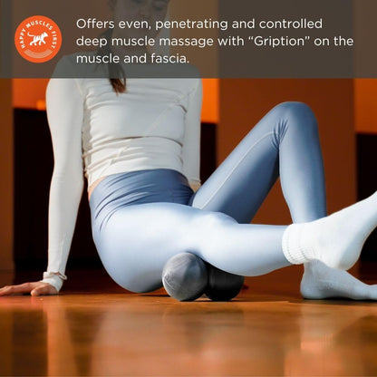 Tiger Tail Tiger Ball Large 8-Inch Long by 4.4-Inch High Peanut Foam Roller Double Ball: Self-Help Body Massage Tool for Trigger Points and Muscle Knots