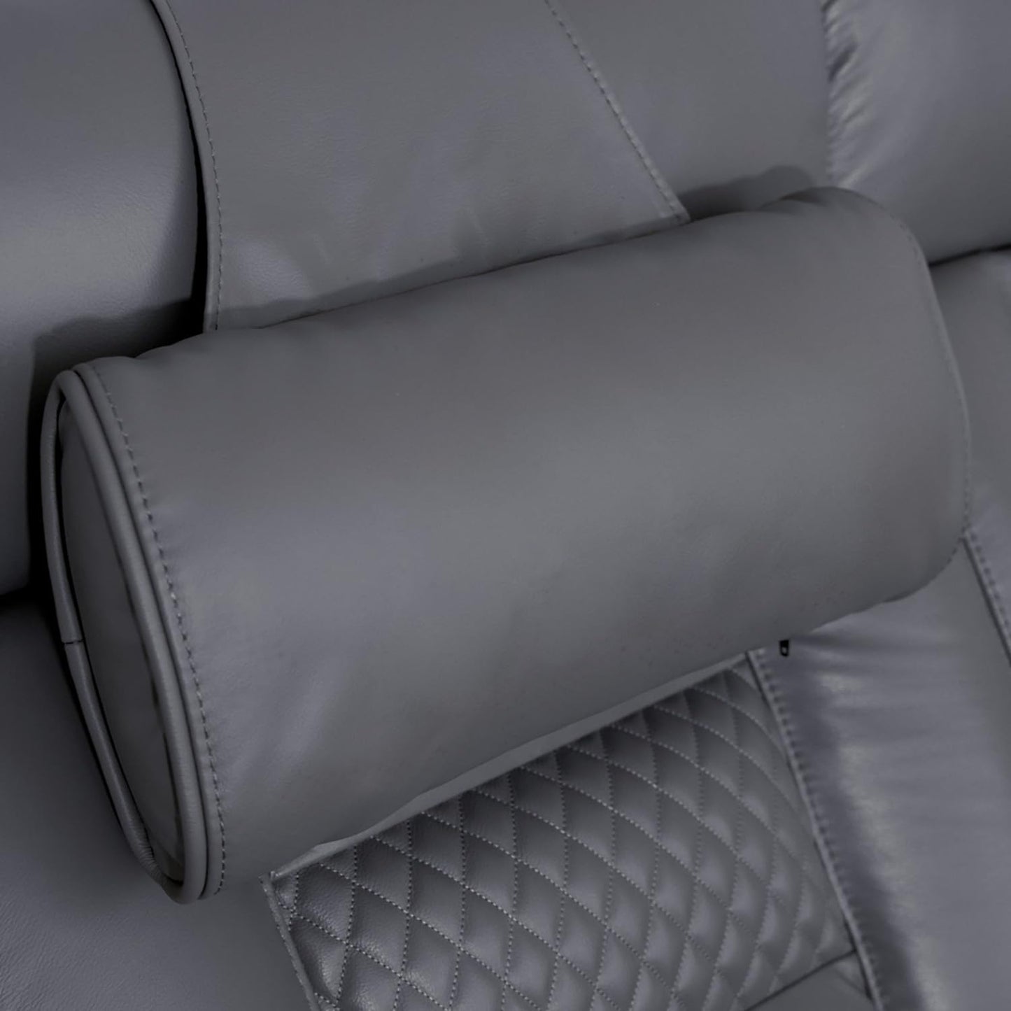 Octane Seating Pillow for Recliner Chairs | Diamond Stitching | Brown Italian Leather