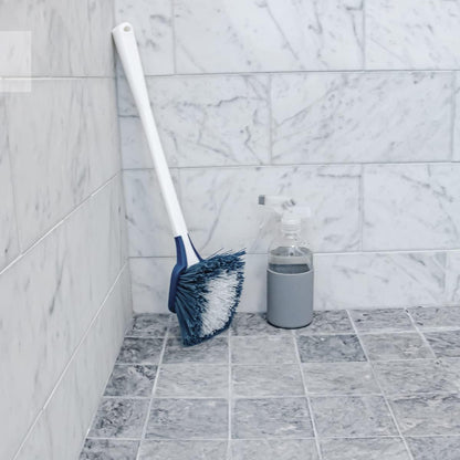 Unger 2-in-1 Grout and Corner Scrubber Brush Tool, Crevice Bathroom Cleaning Supplies for Showers, Door Tracks, Tile, and Bathtubs, Household 360-Degree Scrubbing Power