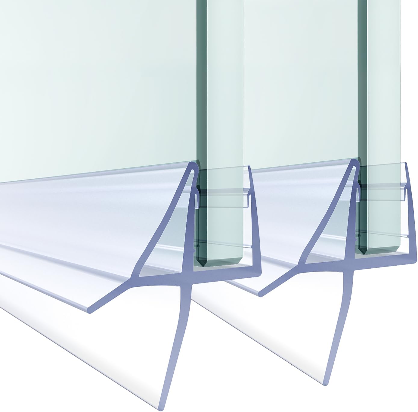 Shower Door Bottom Seal,2 PCS 3/8" x 36" | Shower Door Sweep for 3/8 Inch Glass,Frameless Glass Door Seal Strip,Stop Shower Leaks and Create a Water Barrier