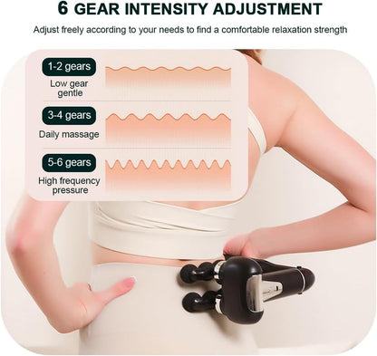 Massage Gun with Extension Handle, 2-in-1 Back Massager Gun